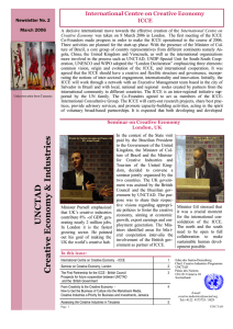 International Centre on Creative Economy ICCE Newsletter No. 2 March 2006