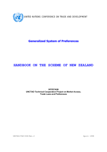 HANDBOOK ON THE SCHEME OF NEW ZEALAND Generalized System of Preferences INT/97/A06