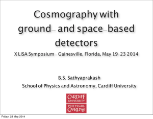 with Cosmography - and space-based ground