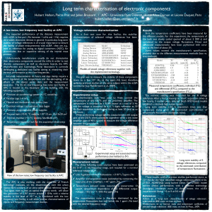 Long term characterisation of electronic components