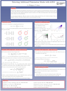 Detecting Additional Polarization Modes with eLISA L. Philippoz, P. Jetzer Summary