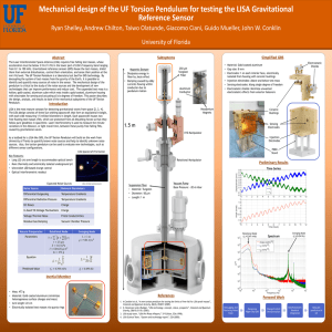 Mechanical design of the UF Torsion Pendulum for testing the... Reference Sensor