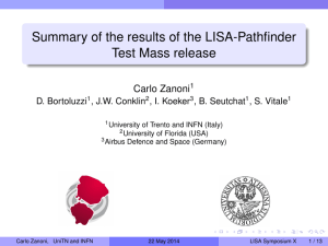 Summary of the results of the LISA-Pathfinder Test Mass release Carlo Zanoni