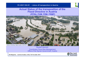 Actual Status of the transposition of the Flood Directive in Austria