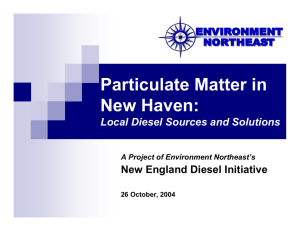 Particulate Matter in New Haven: Local Diesel Sources and Solutions