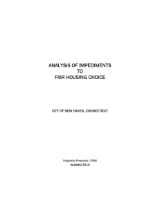 ANALYSIS OF IMPEDIMENTS TO  FAIR HOUSING CHOICE