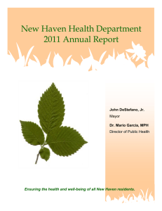 New Haven Health Department 2011 Annual Report John DeStefano, Jr.