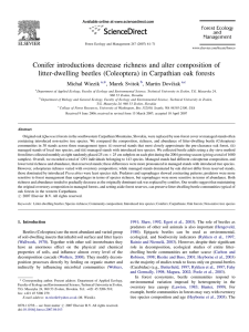 Conifer introductions decrease richness and alter composition of