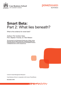 Smart Beta: Part 2: What lies beneath?
