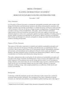 DREXEL UNIVERSITY PLANNING AND DESIGN POLICY STATEMENT