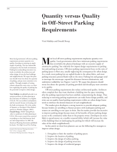 M Quantity versus Quality in Off-Street Parking Requirements
