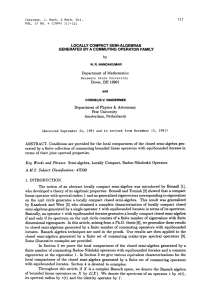 FAMILY &amp; LOCALLY COMPACT SEMI-ALGEBRAS GENERATED