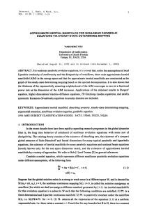 PARABOLIC NONLINEAR APPROXIMATE INERTIAL VIA STEADY-STATE DETERMINING MAPPING