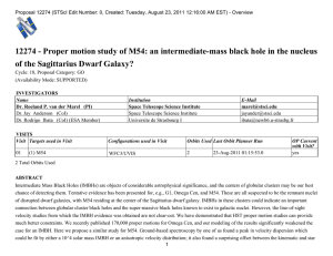 12274 - Proper motion study of M54: an intermediate-mass black... of the Sagittarius Dwarf Galaxy?