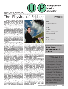 � � The  Physics  of  Frisbee undergraduate physics