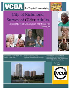 City of Richmond  Survey of  Adults  Older 