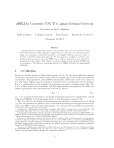 AFEM for Geometric PDE: The Laplace-Beltrami Operator