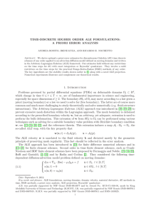 TIME-DISCRETE HIGHER ORDER ALE FORMULATIONS: A PRIORI ERROR ANALYSIS