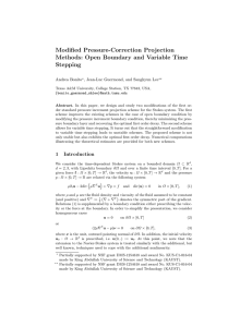 Modified Pressure-Correction Projection Methods: Open Boundary and Variable Time Stepping Andrea Bonito