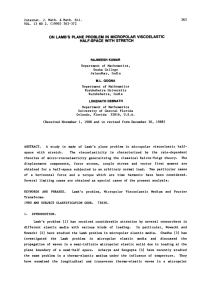 VISCOELASTIC ON LAMB’S PLANE PROBLEM IN MICROPOLAR HALF-SPACE WITH STRETCH (1990)