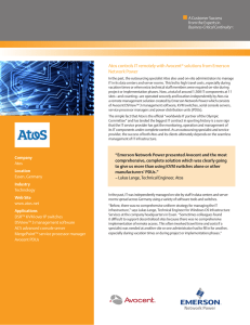 Atos controls IT remotely with Avocent solutions from Emerson Network Power