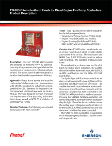 FTA200-F Remote Alarm Panels for Diesel Engine Fire Pump Controllers