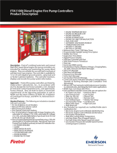 FTA1100J Diesel Engine Fire Pump Controllers Product Description