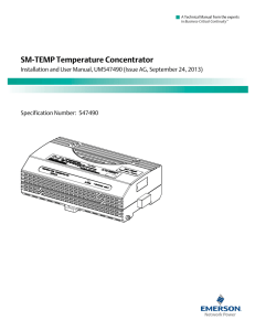 SM-TEMP Temperature Concentrator Specification Number:  547490