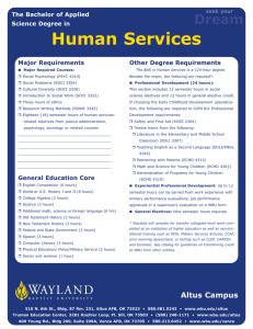 Human Services Dream The Bachelor of Applied Science Degree in