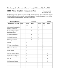 CELP Winter Trip Risk Management Plan