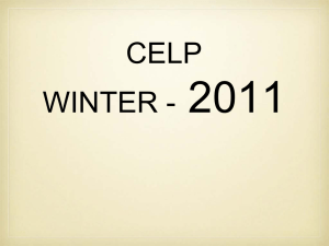 2011 CELP WINTER -