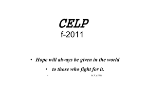 CELP  f-2011 Hope will always be given in the world