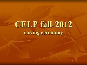 CELP fall-2012 closing ceremony 1