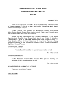 UPPER GRAND DISTRICT SCHOOL BOARD  BUSINESS OPERATIONS COMMITTEE MINUTES