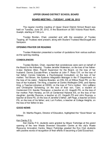 UPPER GRAND DISTRICT SCHOOL BOARD  – TUESDAY, JUNE 26, 2012 BOARD MEETING