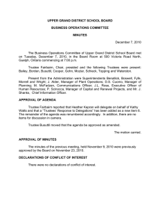 UPPER GRAND DISTRICT SCHOOL BOARD  BUSINESS OPERATIONS COMMITTEE MINUTES