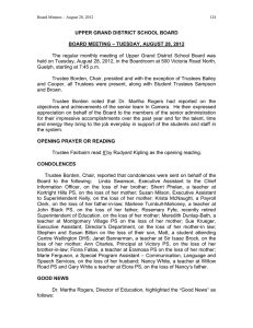 UPPER GRAND DISTRICT SCHOOL BOARD  – TUESDAY, AUGUST 28, 2012 BOARD MEETING
