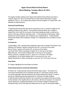 Upper Grand District School Board Board Meeting, Tuesday, March 25, 2014 Minutes