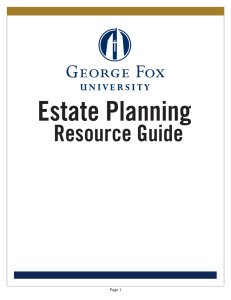 Estate Planning Resource Guide Page 1