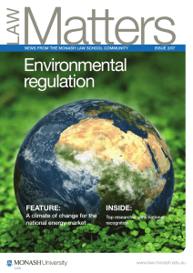 Matters Environmental regulation W