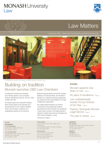 Law Matters Law Building on tradition Monash launches CBD Law Chambers