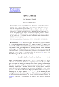 NETTED MATRICES PANTELIMON ST˘ ANIC˘ A