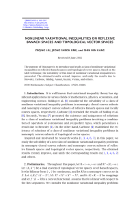 NONLINEAR VARIATIONAL INEQUALITIES ON REFLEXIVE BANACH SPACES AND TOPOLOGICAL VECTOR SPACES