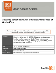 Situating senior women in the literacy landscape of North Africa