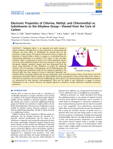 Electronic Properties of Chlorine, Methyl, and Chloromethyl as