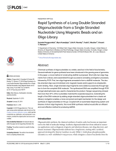 Rapid Synthesis of a Long Double-Stranded Oligonucleotide from a Single-Stranded