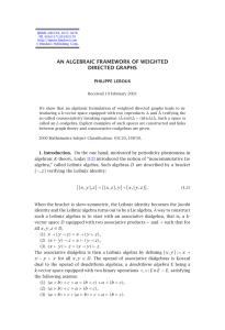 AN ALGEBRAIC FRAMEWORK OF WEIGHTED DIRECTED GRAPHS PHILIPPE LEROUX