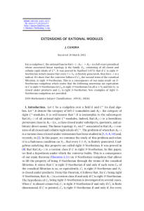 EXTENSIONS OF RATIONAL MODULES J. CUADRA