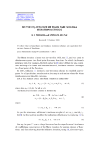 ON THE EQUIVALENCE OF MANN AND ISHIKAWA ITERATION METHODS