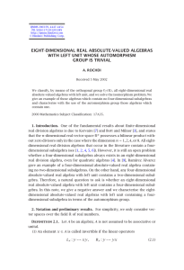 EIGHT-DIMENSIONAL REAL ABSOLUTE-VALUED ALGEBRAS WITH LEFT UNIT WHOSE AUTOMORPHISM GROUP IS TRIVIAL